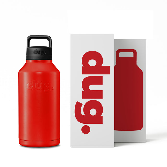 2L insulated water bottle - Red dug