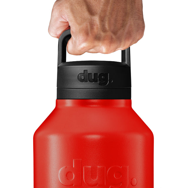 2L insulated water bottle - Red dug