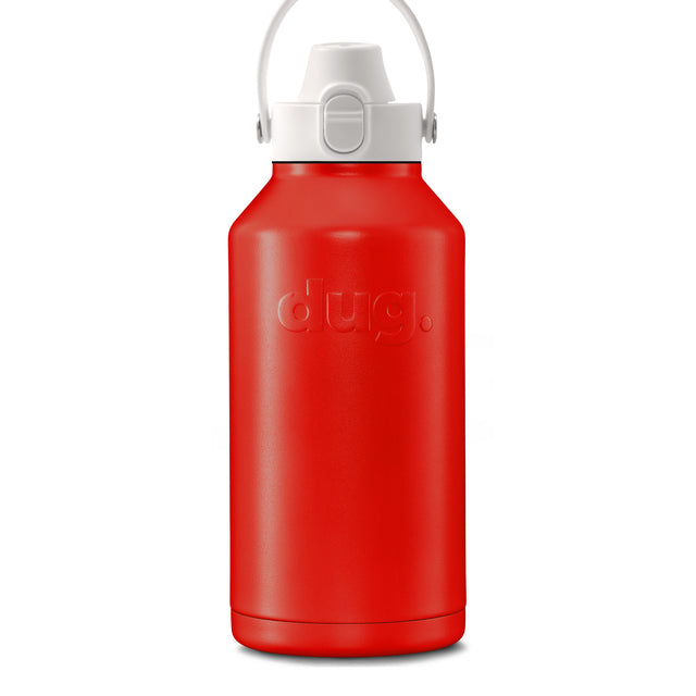 2L insulated water bottle - Red dug