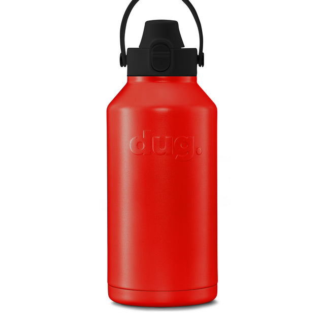 2L insulated water bottle - Red dug